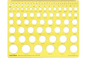 Traceease Geometric Drafting Small Circles Inking Template Drawing Stencil, Designing Template Measuring Ruler