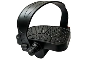 YBEKI Pédales Haut de Gamme pour Vélo d'Appartement - Axes 9/16" & 1/2", Sangles Réglables | Compatibles Peloton/Schwinn/Vélos de Spinning, Antidérapantes
