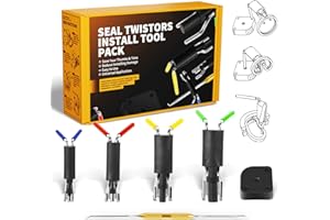 SIXCOW 6 Pack Hydraulic Seal Installation Tools, Hydraulic Cylinder Piston Repair Rebuild Seal Kit, U-Cup Rod Seal Installation Tool Kits Upgraded Super Strong Seal Twistor Install Tool Set