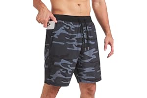 Comilaka Męskie spodnie sportowe, 7", krótkie spodenki do biegania, do biegania, lekkie, szybkoschnące, z zamkiem błyskawicznym