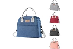 BRYN Borsa Termica Porta Pranzo, 7.9L Borsa Frigo Piccola Pranzo Ufficio, Borsa Pranzo per Lavoro, Scuola, Viaggio, Campeggio, Picnic, Mare（Blu）