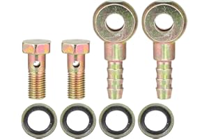 A ABSOPRO 2 Stück Auto Banjo Schlauch Barb Bolzen Fittings Adapter M8x1