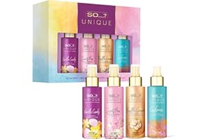 So…? Unique Mini Mist Womens Gift Set with Vanilla Candy, Sweet Pea, Truffle Cream, & Cashmere, Body Mist Fragrance Spray Set (4 x 50ml.)