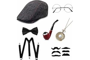 23GUANYI 20er Jahre Kleid, Faschingskostüme Männer, 20er Jahre Accessoires für Karneval Kostüm Herren, Karneval 2024 Kostüm Herren, 1920 Herren Fancy Dress Herren