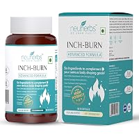Neuherbs Inch Burn (Fat Burner with 3G Herbal Formula)- with Green Coffee Extract, Green Tea Extract and Garcinia…