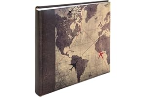 Kenro série Holiday HOL117 Album photo format Mémo, motif Globe-trotter, capacité 200 photos 10 cm x 15 cm