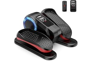 YAMO Under Desk Elliptical Machine – Quiet, Low-Impact Seated Ellipse Leg Exerciser for Office & Home – 12 Adjustable Speed Levels, Auto & Manual Modes, Remote Control & LED Monitor, YE10