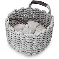 Geflochtenes Katzenbett 40 Cm - Kuscheliger Schlafplatz Für Katzen & Kleine Hunde