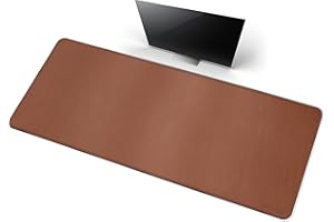 CENNBIE Rozszerzona skórzana podkładka pod mysz do gier/mata, duże biurko komputerowe Podkładka pod mysz ze skóry, wodoodporna - 100x50cm (brązowa)