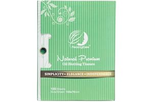PLEASINGCARE Natural Green Tea Oil Absorbing Tissues - 100 Counts, Premium Face Oil Blotting Paper - Take Only 1 Piece Each Time Design - Large 10cmx7cm Oil Absorbing Sheets, No Waste and Easy to Carry in Pocket