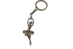 Onwomania - "-Ballerina Tänzerin Ballett Schlüsselanhänger - Metall Glücksbringer ideal als Geschenk z.B. für den besten Freund, die beste Freundin, Mama - Für Männer, Frauen & Kinder