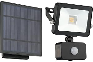 EGLO LED solcellslampa utomhus Villagrappa | flexibel utomhuslampa med solpanel, vägglampa utomhus solcell med rörelsedetekto