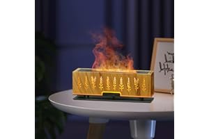 Ankrs Diffusore di Oli Essenziali con Effetto Fiamma, Umidificatore 200ML, 3 in 1 Diffusore Ambiente, Diffusore Aromi di Fuoco, Luce Regolabile, Timer, Spegnimento Automatico