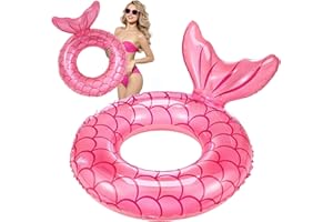 BESTBARGAINHOUSE Inflatable Swimming Ring Pool Float Durable Rubber Rings Swim Tube Toys for Adults Kids Water Fun Sports Summer Beach Party