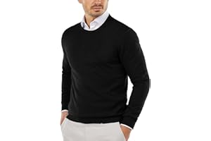 COOFANDY Herren Pullover mit Rundhalsausschnitt Strickpullover Business Feinstrick Winterpullover Männer