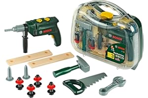 Theo Klein 8416 Bosch Tool Case, Large I 16-part tool kit I Incl Battery-Powered Drill with Light and Sound I Toy for Children Aged 3 Years and up