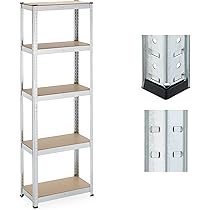 Relaxdays stellingkast staal - opbergrek garage - stellingrek schuur - voorraadkast kelder