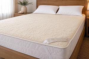Merino Wool Sängkläder i merinoull med vändbar madrassöverdrag 100 % merinoull underfilt helt ny singel under filt 90 x 200 c
