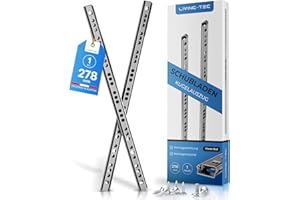 LIVING TEC® Schubladenschienen 278mm x 17mm Nut - 1Paar Gleitschiene inkl. Montageschrauben - Schubladenauszug - Schubladenauszüge - Auszugsschienen - Schienen für Schubladen Schienensystem - Auszüge