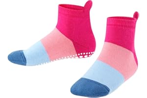 FALKE Mixte Enfant Colour Block Chaussons Chaussettes Picots Antidérapants Sur La Semelle Meilleure Adhérence Épais Intérieur Bouclette Fantaisie Rayés Respirants Durables Coton 1 Paire