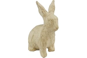 Decopatch AP131O - 1 supporto in cartapesta marrone 7,5x4,5x10,5 cm, Coniglio seduto