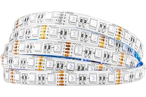 BTF-LIGHTING 5050 RGBW SMD 4 en 1 RGB + blanc froid 60LEDs / m 5m 300LEDs (300 LED RGB + 300 LED blanches froides) flexible IP65 étanche Bande LED DC12V
