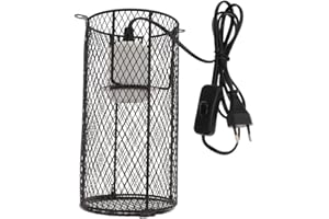 LOVIVER Lampenschutzkorb mit E27 Fassung für Terrarium-Lampen max. 500W