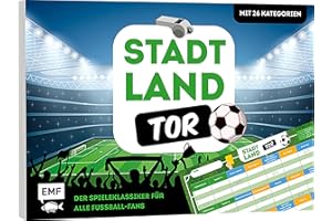 EDITION MICHAEL FISCHER Stadt, Land, Tor – Der Spieleklassiker für alle Fußball-Fans: Der ultimative Stadt, Land, Fluss-Spieleblock mit 26 Kategorien aus der Welt des Fußballs – von 8-99 Jahren