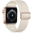 Oielai Solo Loop Strap Compatible with Apple Watch Strap 38mm 40mm 41mm 42mm 44mm 45mm 46mm 49mm, Adjustable Stretch Nylon Braided Sport Strap for iWatch SE Series 10/9/8/7/6/Ultra/5/4/3/2/1