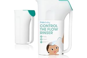 Frida Baby Control The Flow Bath Rinse Cup | Spülbecher zum Waschen von Haar und Körper | Spülbecher für Badezeit mit einfachem Griff + abnehmbarer Regendusche