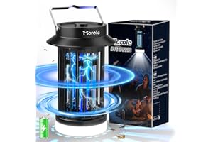 Morole Lampe Anti Moustique Electrique USB avec Éclairage LED Lampe Moustique Portable, Idéal pour Intérieur et Extérieur