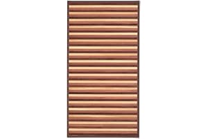 Pierre Tappeti Passatoia stuoia cucina bagno in BAMBOO 100% naturale e sostenibile MARRONE effetto degradè. Tappeto Facile da pulire, antiscivolo e resistente cm.55x180