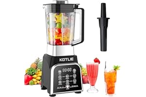KOTLIE 2000W Blender Smoothie Makers with 8 Preset Programs Blender 28000RPM High Speed Jug Blender,Smoothie Blender for Juices/Ice Crush/Mixing/Soup and BabyFood 2L