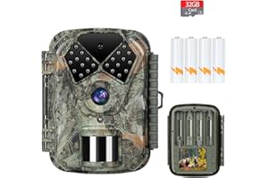 Coollia Wildkamera 20MP 1080P HD, Wildtierkamera mit Bewegungsmelder Nachtsicht bis 20m, No-Glow 940nm IR LEDs, 0.2s Schnelle Trigger IP66 Wasserdicht Nachtsicht Wildkamera mit 32G Speicherkarte