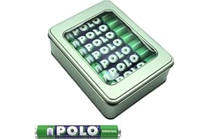 Polo Mints Original Sweets x 16 Large Tubes x 34g Bundle with TinTastic Silver Refillable Tin