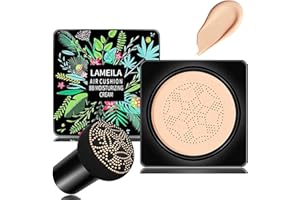 HOUSN Fondotinta CC Cream,BB Cream idratante, Base Idratante Per Il Trucco Lunga Durata, Mushroom Head Fondotinta Cushion Anche Tonalità Della Pelle Correttore Illumina il Pelle (Naturale)