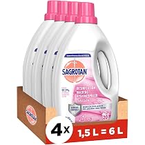 Sagrotan Wäsche-Hygienespüler Duftedition – 4x1,5l, Desinfektion Ab 20°C, 99,9% Bakterien & Viren, Blumiger Duft
