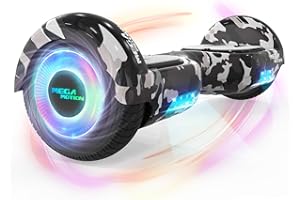 MEGA MOTION Hoverboards für Kinder, 6.5 Zoll Zweirad Selbstbalancierendes Hoverboards mit Bluetooth Lautsprecher, Kommt mit cool leuchtendem Rad, mit LED-Leuchten, Geschenk für Kinder und Jugendliche