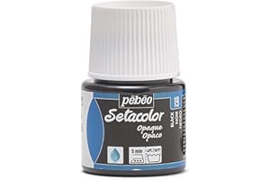 PEBEO 295-019 Setacolor Opaque Fabric Paint Bottle, Black Lake, 45-Milliliter
