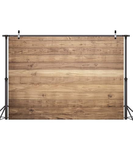 Fondale Fotografico In Vinile YongFoto 1,5x1 M – Sfondo Legno Marrone Vintage Con Strisce, Per Studio E Feste - 3