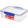 Sistema KLIP IT Food Storage Container | 2 L | Airtight & Stackable Meal Prep Container with Lid | School Lunch Box | BPA-Free | 1 Count, Blue