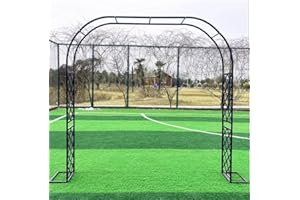 ARtsim Torbogen Rosenbögen für Kletterpflanzen Rankhilfe Rankgitter aus Metall stabil Rosengitter Gartenbogen Eisen 140/200/260/310/350cm Breite (Color : Schwarz, Size : 310cm x 250cm)