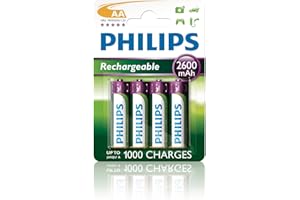 ‎PHILIPS PHILIPS Baterie AA – HR6/1,2 V – ładowane – baterie NiMH – 4 sztuki