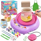 Air Drying Clay Crafts - Pottery Lathe for Kids 6-12 | Electric Winch Complete Ceramic Kit Clay Without Oven Gift for Boys Gi