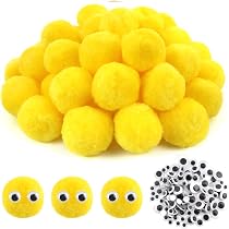 TOAOB 50 pcs Craft Pompoms Loisirs Creatifs Orange 5 cm Gros