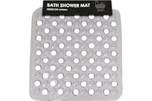 SUL Square Shower Mat Anti-Slip,Anti-Mould,Machine-Washable Quadrant Bath Mat For Walk In Shower Tray,Bathtub Shower Mats Non-Slip Drain Holes Suction Cups,Latex Resistant Ideal For Kids & Elderly