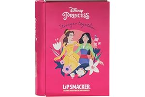 Lip Smacker Disney Beauty Book Tin, Zestaw do Makijażu dla Dziewczynki z Pomadkami, Błyszczykami, Lśniącymi Cieniami do Powiek i Lakierami do Paznokci, w Tym Akcesoria do Włosów i Makijażu