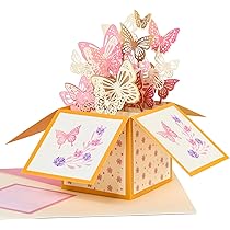 Happivue Birthday Cards For Women, 3D Flowers Butterfly Happy Birthday
