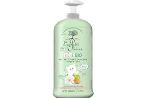 LE PETIT OLIVIER - Eau Nettoyante Douceur - Bébé BIO - Visage Et Corps - Dès La Naissance - Nettoie En Douceur - Certifié BIO - 99% D'Origine Naturelle - Testé Sous Contrôle Pédiatrique - 750 ml