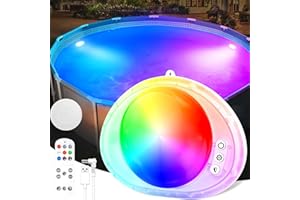 DeeprBlu 2025 Optimiert Poolbeleuchtung Unterwasser mit Fernbedienung, Schwimmende Poolbeleuchtung Akku, Magnetische Poolbeleuchtungen mit Klebstoff, IP68 Wasserfest Whirlpool Licht für Badewanne, Spa